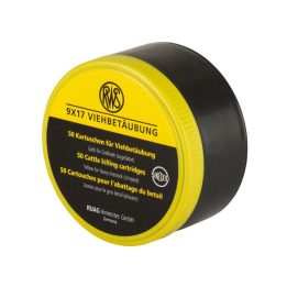 CARTOUCHE D'ABATTAGE RWS JAUNE 9X17 BOITE DE 50X﻿  ﻿